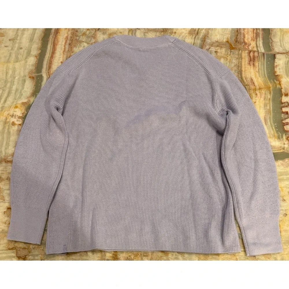Lululemon Womens Merino Wool Blend Ribbed Sweater‎ Lavender Purple Crew Neck 8